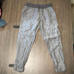Athleta linen cropped pants